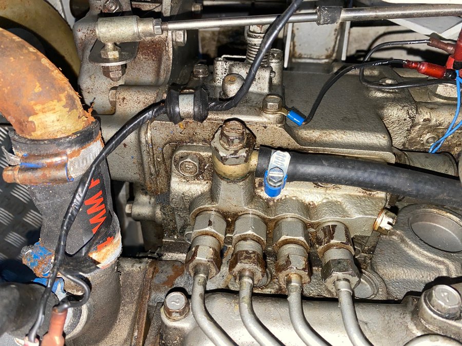 Maintenance on a boat engine