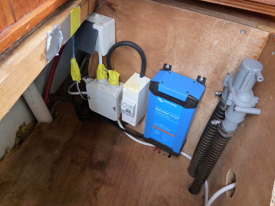 Electrical installation in boat